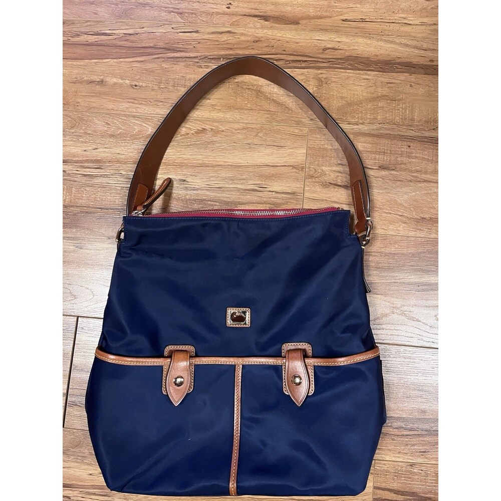 Dooney & Bourke Wayfarer Hobo Navy Nylon Blue Tote Shoulder Bag Purse NWOT